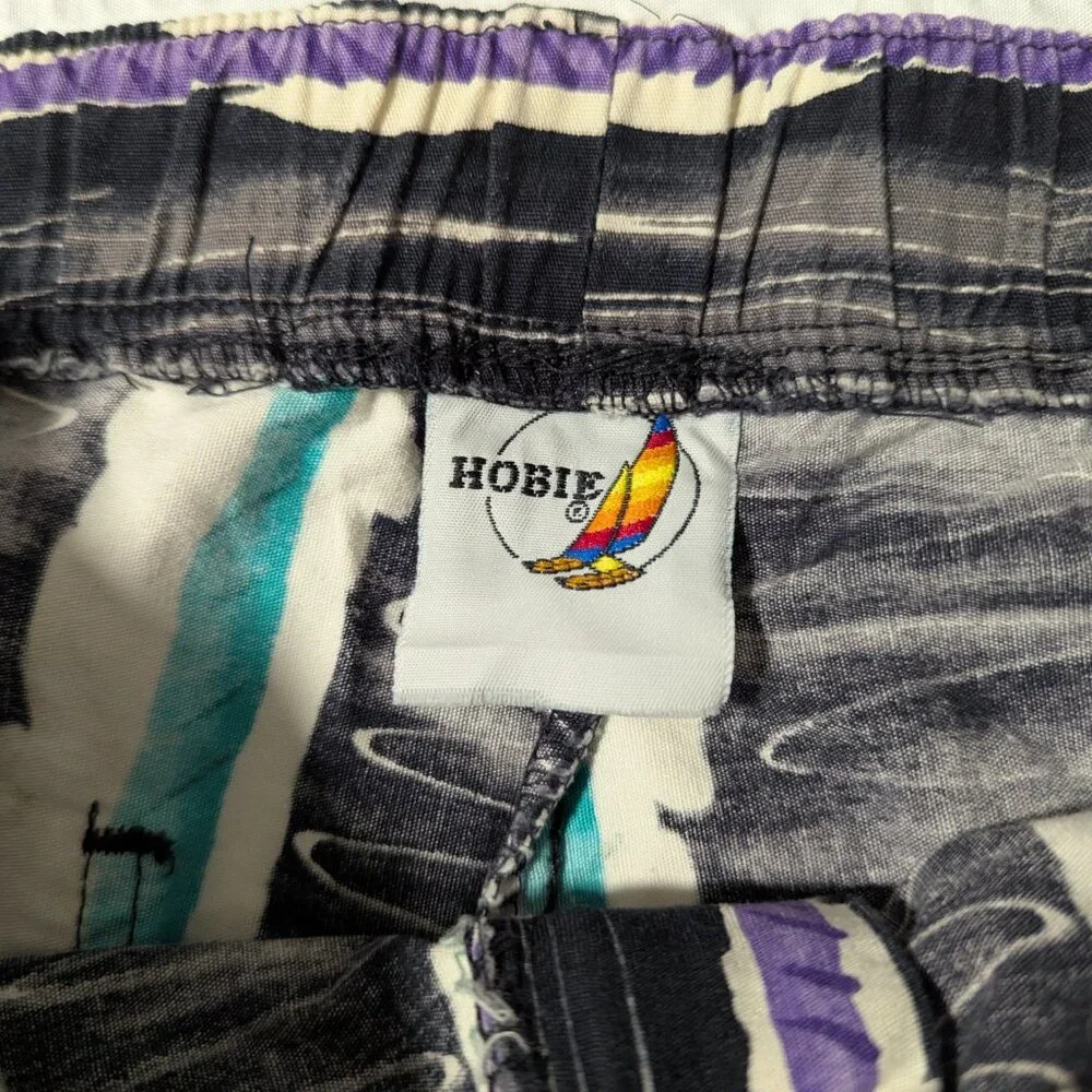 Vintage Hobie Tie Dye Cotton Shorts (Men's Small) Made in the USA